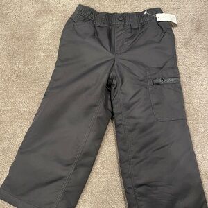 Kids Black Cargo Pants